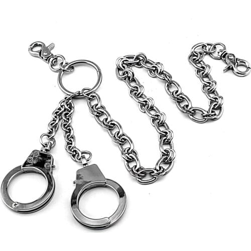 Men Heavy Gunmetal Waist Biker Skull Wallet Key Chain Rock Punk Trousers Motorcycle HipHop Leather Pant Jean Chain DR222