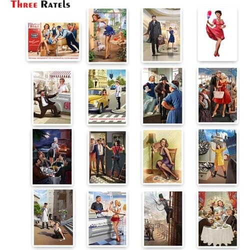 Three Ratels ZK9 Russia Pin Up Girl CCCP Poster Sticker For Laptop Luggage Refrigerator Door Motorcycle Waterproof Toy Decor