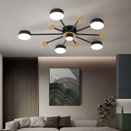 New Led Chandelier Modern For Living Room Kitchen Bedroom Study Home Ceiling Lamp by Sala Acrylic Lighting with Remote Dimmable