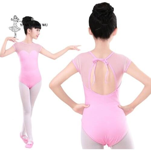 Ballet Dance Clothes Newest Summer Girls Childrens Gymnastics Leotard Ballet Dancing Girls Practice Clothes Net Yarn Stitching