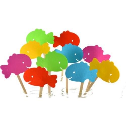 Beach Tropical Fish cupcake toppers under the sea wedding cocktail Party Food Picks birthday toothpicks bridal showers decor