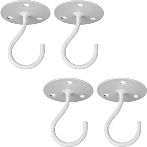Ceiling Hooks for Hanging Plants,Metal Heavy Duty Wall Hangers for Planters, Include Professional Drywall Anchors 4-Pack