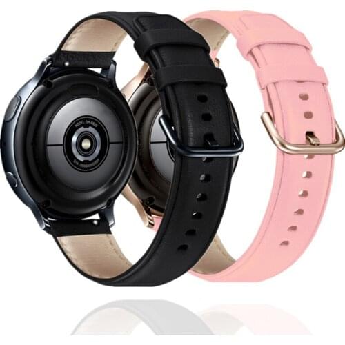 For Samsung Galaxy Active 2 Genuine Leather Watchbands Replacement Wirst Strap for Galaxy Watch Active2 40mm 44mm