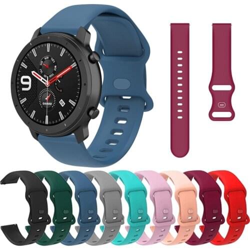 New Silicone Strap For Huami Amazfit GTR 2 2E 42mm 47mm Sport 20mm 22mm Replace Watchband For Amazfit GTS 2 Mini Pace Bracelet