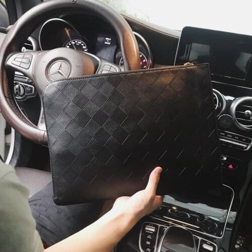 Luxury Mens Handbags Cluth Envelope Bag Ipad Documents Briefcases Business Purse Day Cluthes Large Capacity Leather Men Bag