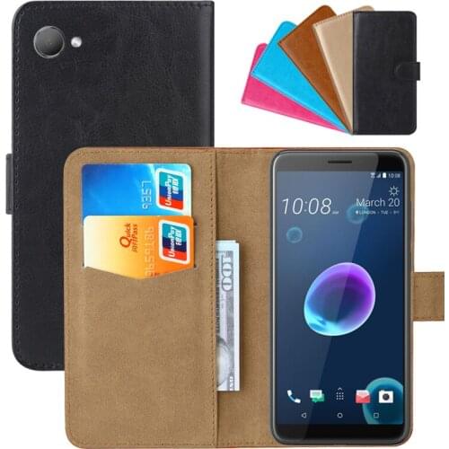 Luxury Wallet Case For HTC Desire 12 PU Leather Retro Flip Cover Magnetic Fashion Cases Strap