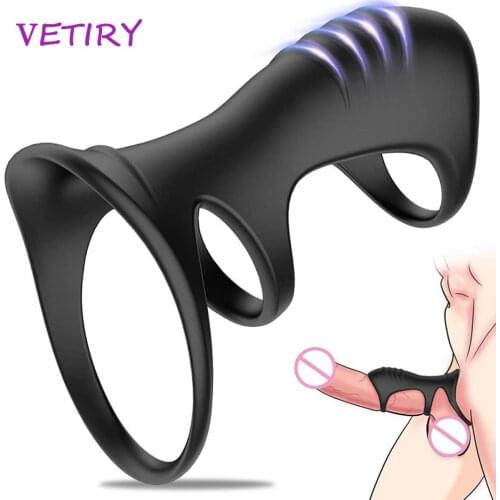 Silicone Penis Ring Elastic Scrotum Bind Sex Toys for Men Erection Third Ring Delay Ejaculation Cock Ring Penis Enlargement