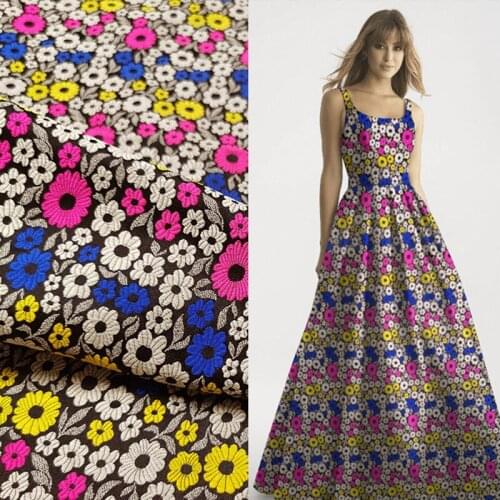 Woven Jacquard Fabric Polyester Viscose Comfortable Soft Close-fitting Dress Sub-suit Brocade Cloth Hand-wrapped Diy Fabrics