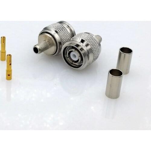 TNC Female Connector for RG58 RG142 LMR195 RG400 coaxial cable TNC-Male Adapter RF Connector 10pcs/lot