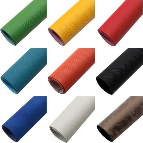 Solid Color Faux Leather Sheets Bump Texture Burst Crack Synthetic Leather Fabric 20x33cm for DIY Earrings Hair Bows Crafts