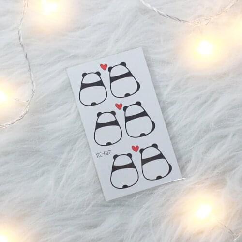 Temporary Tattoo Sticker Lovely Panda Body Art Makeup Waterproof Fake Tatoo for Kids Women
