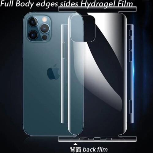 For IPhone12pro 12promax Side film Full Body Edges Sides HD Film Screen Protector Soft Back Film Protector Rear Film Protective