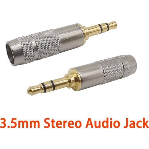 1/2/5Pcs 3.5mm Stereo 3 Pole Male Repair Headphone Cable Audio Jack Plug Connector Soldering 3.5mm Replacement Headphone Plug