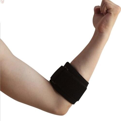 1Pcs Adjustbale Elbow Support Guard Pads For Tennis Golf Strap Elbow Lateral Pain Black Elbow Protector