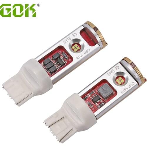 10pcs T20 7443 7440 12 led csp chip Car Bulb Reverse Light Brake Turn Signal Lights source parking auto lamp White light 12-24V