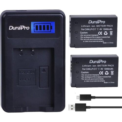 2pc for Canon LP-E17 LPE17 LP E17 Camera Battery+ LCD USB Charger for Canon EOS Rebel T6i 750D T6s 760D M3 800D 8000D Kiss X8i