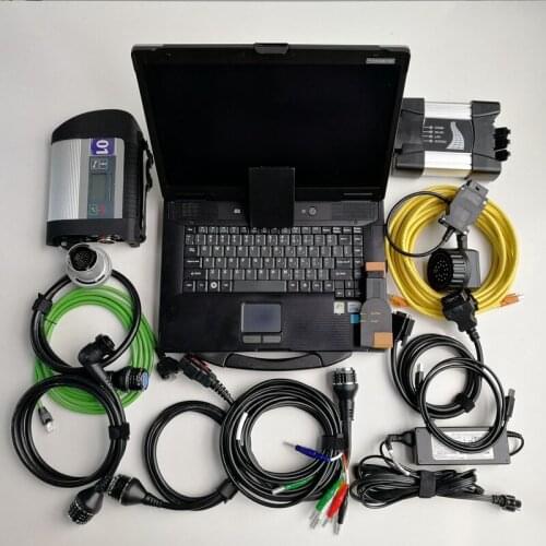 2in1 Icom Next Mb Star C4 SD Compact 4 with software V12/2020 in 1TB New SSD and Used CF-52 4g for Auto Diagnostic tools