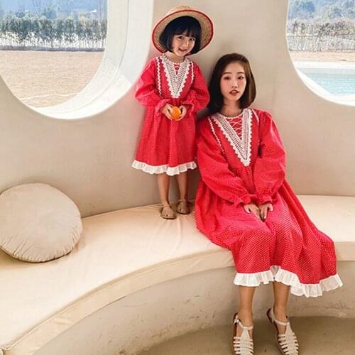 2021 New Mom And Daughter Dress Parent Child Long Dress Family Matching Clothes.If You Need 2pcs,Please Order Two