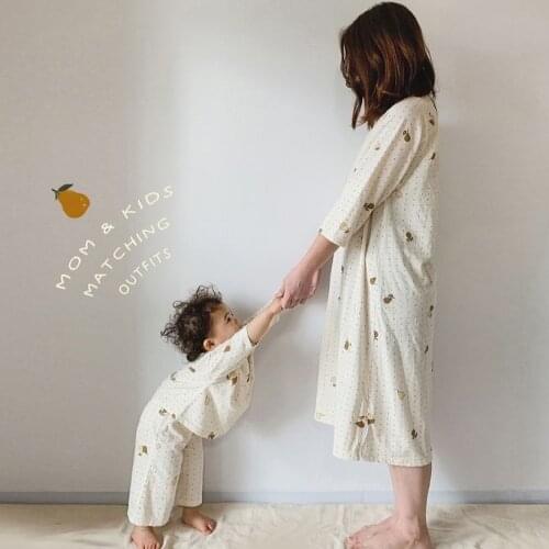 MILANCEL 2021 Family matching Clothes Toddler Clothes Bear Rompers Mother and Duaghter Clothes Family Look