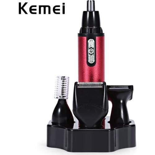 Keimei 4 In 1 Nose Hair Trimmer Beard Trimmer for Men Shaver Eyebrow Trimmer for Facial Stubble Hair Removal Mens Grooming Kit