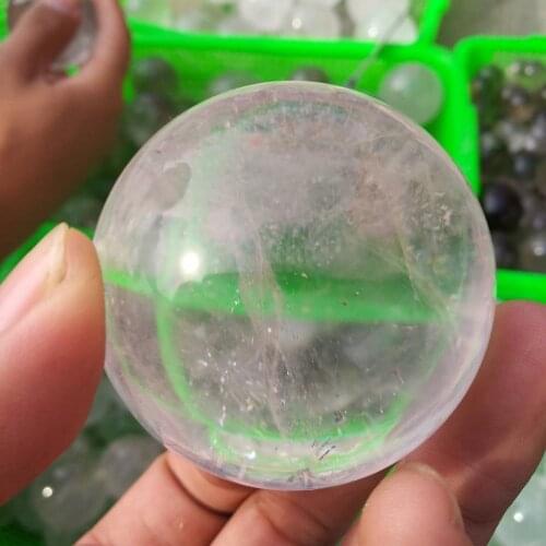 5cm Natural Clear White Crystal Quartz Sphere Ball Specimen Collection Healing