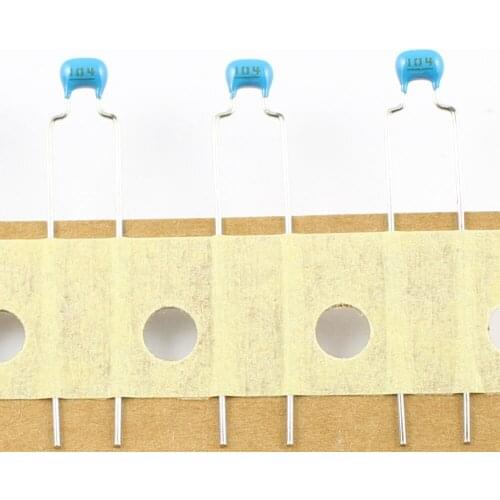 50pcs MuRata Radial Monolithic Ceramic Capacitor 50V 0.1uF 104 RPEF11H104Z2M1A01A