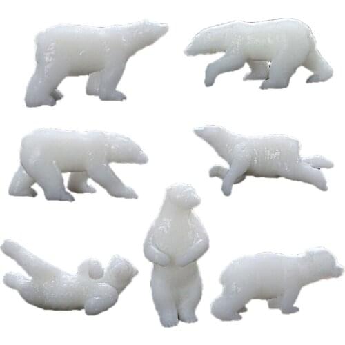 7 Shape DIY Silicone Mini Polar Bear Modeling Resin Mold Resin Jewelry Fillings AXYD