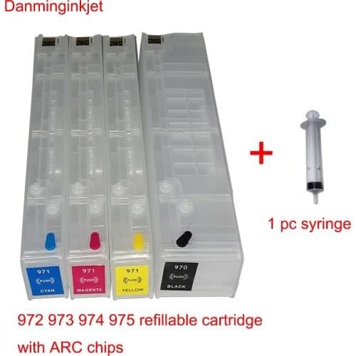 975 refillable cartridge with hp V9.1 auto reset chip for HP PageWide 477dw 452dw 577dw 552dw 577dw 557z permanent use chips