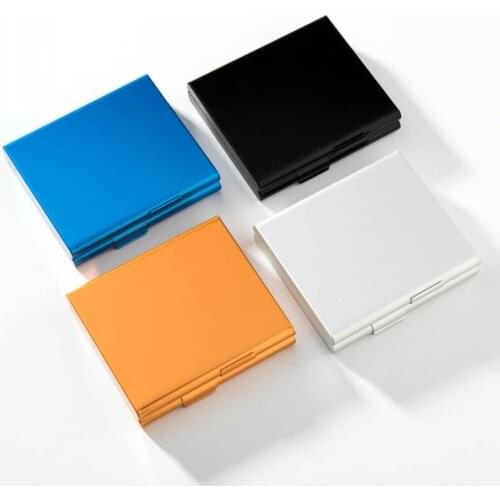 Aluminum Men Gift 20 Cigarettes Holder Storage Container Double Sided Flip Open 1 PC Cigarette Case Dampproof