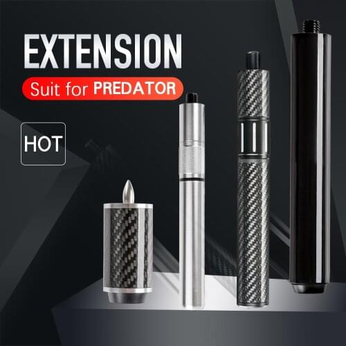 Billiards Carbon Fiber Extension for Predator Pool Cue or Snooker Solid wood Durable Non Slip Cue Extension Billiard Accessories