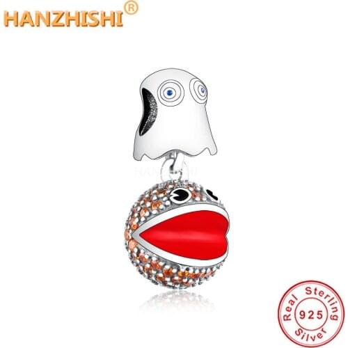 Wholesale Price 925 Sterling Silver Cartoon Smiling Insect Charm Beads Fit Bracelet Necklace Jewelry Accessories Dropshipping