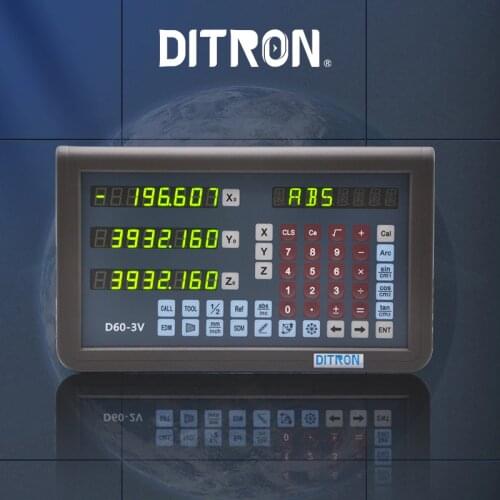 DITRON D60-3V Digital Readout Dro 3 AXIS DRO with Metal Case Shell for Lathe Machine