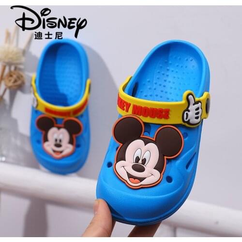 Disney summer new Mickey indoor shoes non-slip home wear cute cartoon frozen elsa breathable Minnie hole shoes