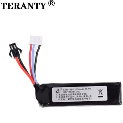 High power 3S 2000mah 451865 11.1v Lipo Battery for RC Toys Electric Water Gun RC helicopter 11.1v lithium polymer battery Pack