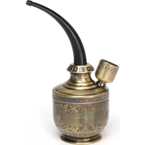 Metal Water Smoking Pipe Shisha Hookah Cigarette Bottle Holder Pipe Hookah Filter Smoke Metal Tube Filter Tar Gadgets Men JD-128