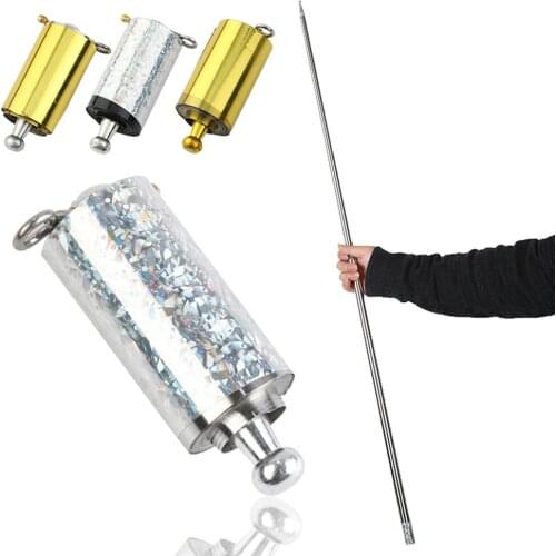 1.1m/1.5m Metal Magic Pocket Staff Portable Stick Arts Telescopic Rod Self-defense Telescopic Pole Baton Rod Magicians Trick