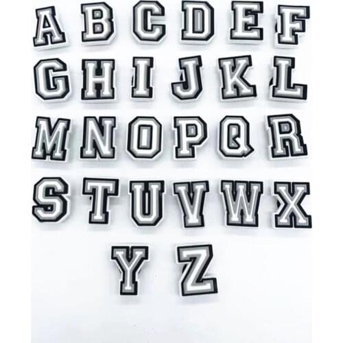 Letter soft rubber shoes flower shoes buckle garden shoes shoe decoration accessories cartoon hole shoes shoes flower accessorie