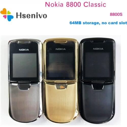 Nokia 8800 Classic refurbished-Original Nokia 8800 Classic 64MB phones English / Russian keyboard GSM FM Bluetooth Phone
