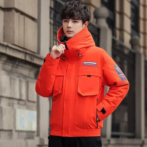 2021 New Arrival Mens Winter Hooded Down Coats Casual Outerwear 90% White Duck Down Jackets Thick Warm Parkas Top Male Overcoat