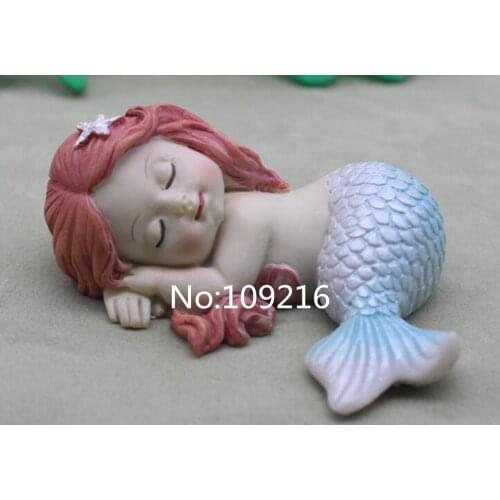 New Product!!1pcs Side Sleeping Mermaid (zx380) Food Grade Silicone Handmade Soap Mold Crafts DIY Mould