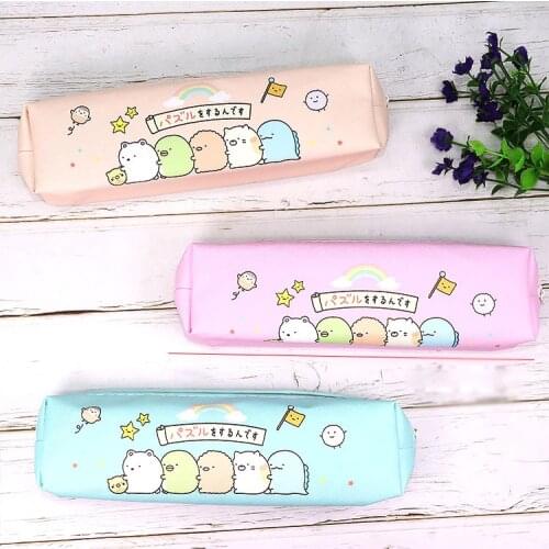12 pcs/lot Kawaii Sumikko Gurashi Pencil Case Cute Pencil bag box Stationery pen pouch office school supplies canetas zakka