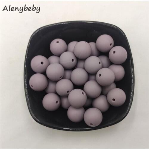 Food Grade Silicone Round Pearl Beads Teether 12/15mm Baby Teething Necklace DIY Pacifier Chain Care Infan Teether Product