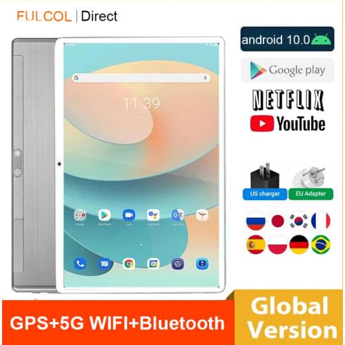 Newest Tablet PC 10 inch Android 10.0 OS Octa Core Dual 4G LTE Dual Cameras 6GB RAM 64GB ROM GPS Tablets 10.1 планшет+Gifts
