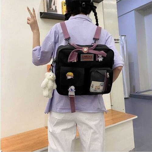 Cute Women backpack multi-function bag fashion harajuku ulzzang girls shoulder bag Teenage female student messenger school bags
