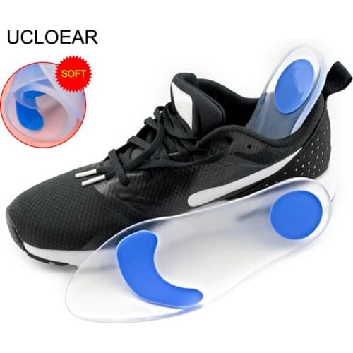 Full Transparent Silicone Insoles Foot Care for Plantar Fasciitis Heel Spur Shock Absorption Pad High Quality Sport Gel Insole