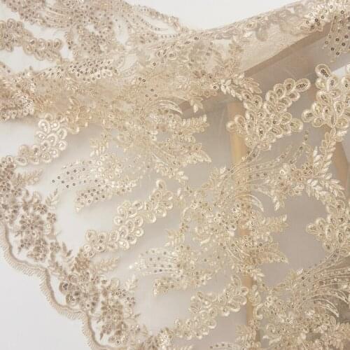 High quality soft screen yarn fabric 3D embroidery tissu High-grade soft screen wedding dress patchwork
