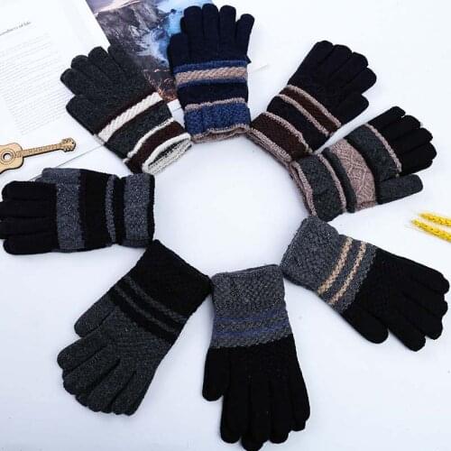 Outdoor cycling windproof waterproof warm plus velvet thickening cold touch screen autumn warm gloves