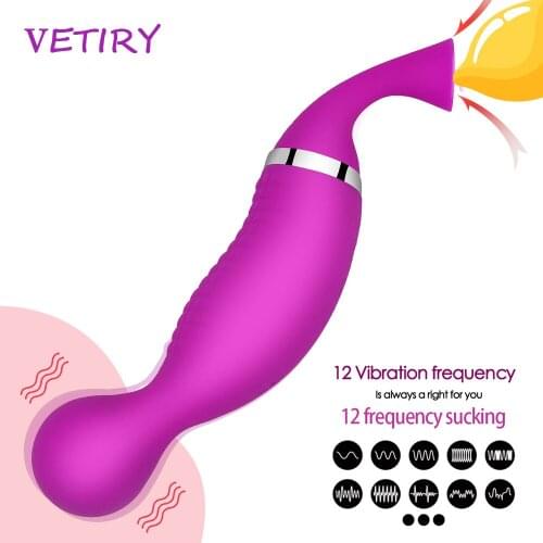 VETIRY Clit Sucker Clitoris Stimulator Nipple Clitoris Massager Female Licking Tongue Sucking Vibrator Adult Sex Toys for Woman