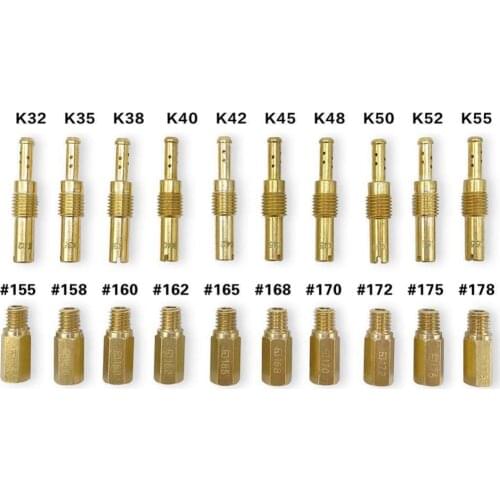 20pcs/set Motorcycle Carburetor Main Jet Kit Slow/Pilot Jets Main Injector Nozzle for Motorcycle Carburetor