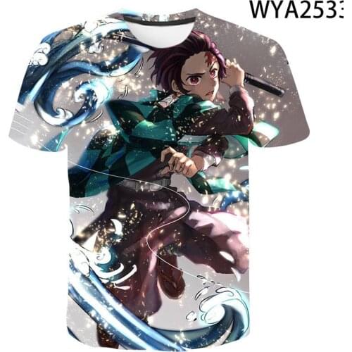 2021 Cartoon Anime Demon Slayer Kimetsu No Yaiba 3D T Shirt Men Women Children Cool T-shirt Boy Girl Kids KNY Printed Tops Tee